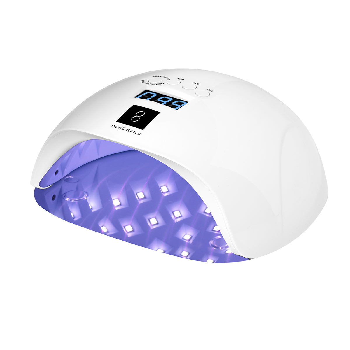 UV LED-lampe OCHO NAILS X13 65W hvid med spejlet bund