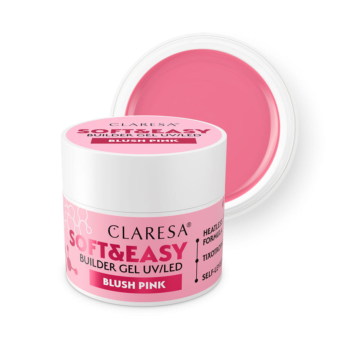 Claresa opbygningsgel Soft&Easy blush pink 90 g