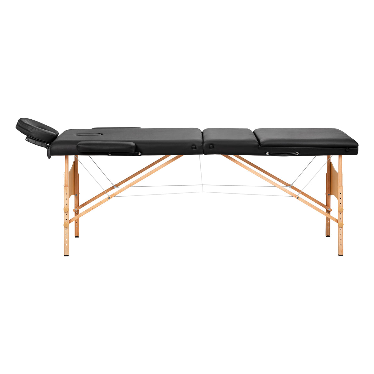 BALANCE wooden folding massage table 3 segment 190x70 black