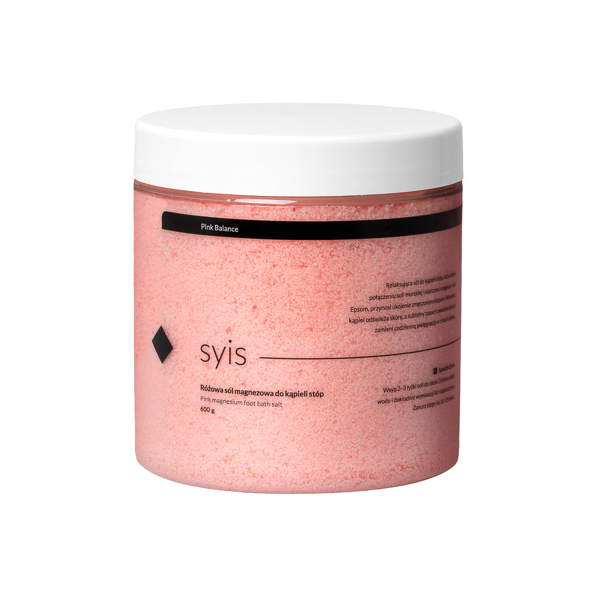Syis Pink Balance – pink magnesiumsalt til fodbad 600 g