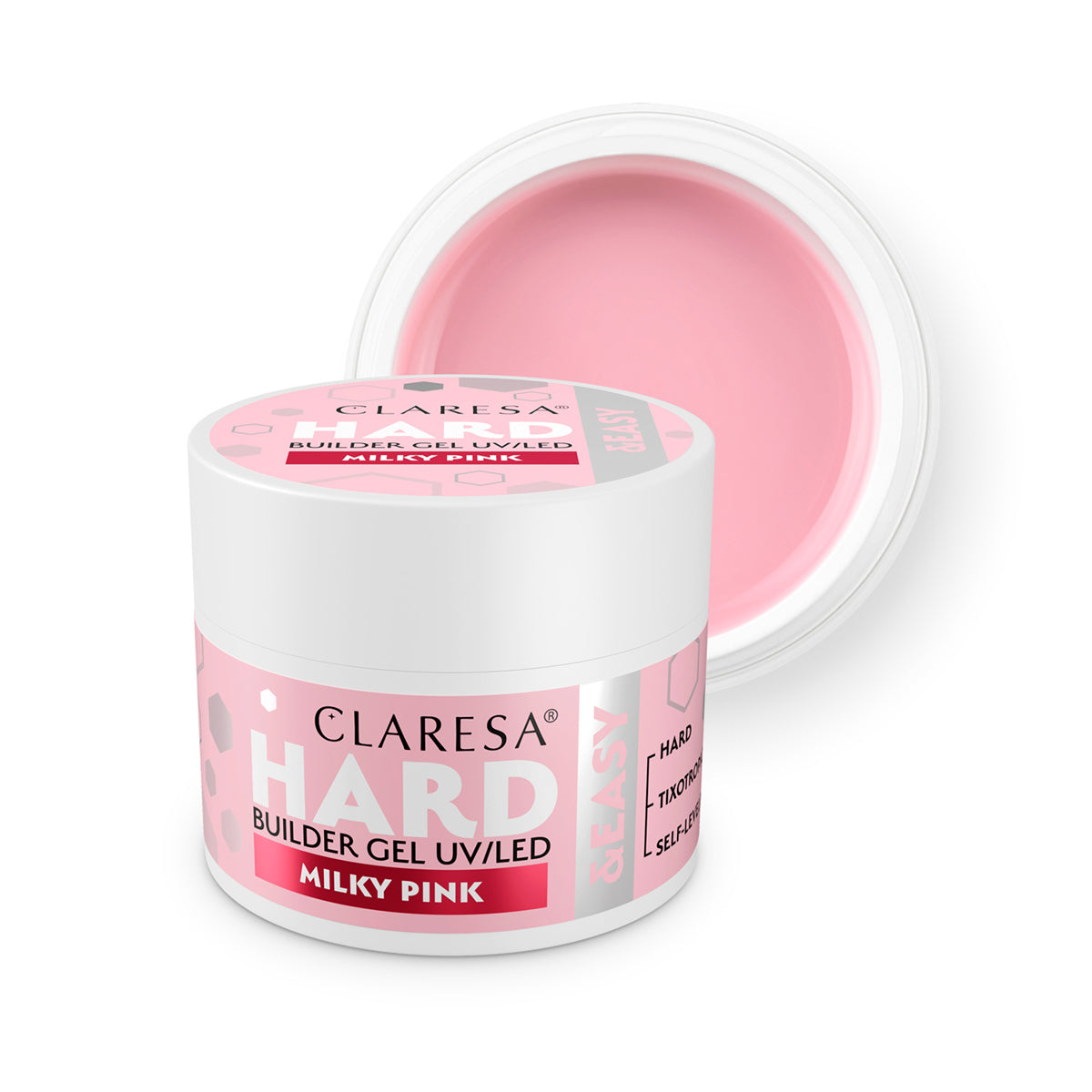 CLARESA HARD&EASY BUILDER GEL MILKY PINK 45g