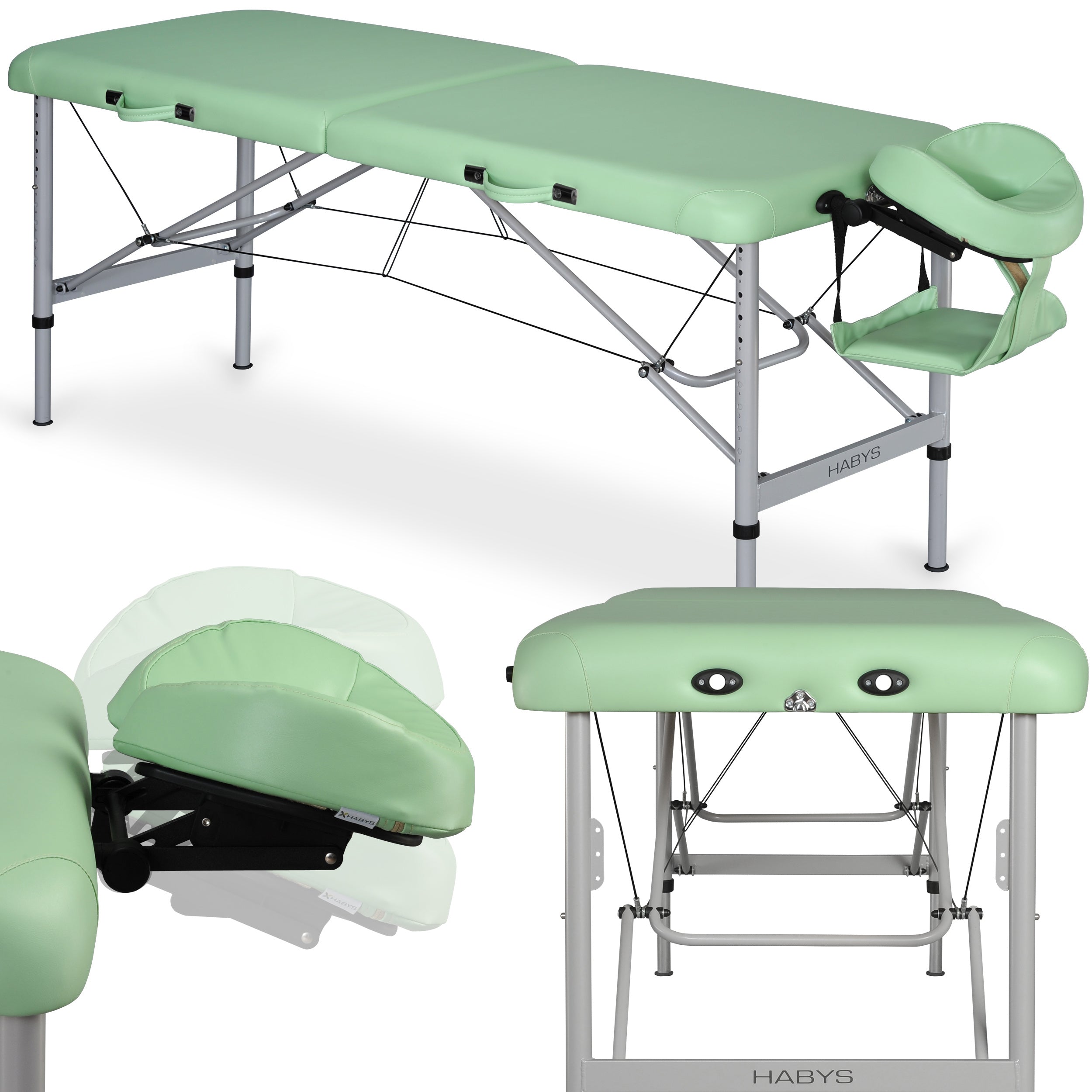 Massagebord Aero Alu 70 Vinyl flex K022 grøn