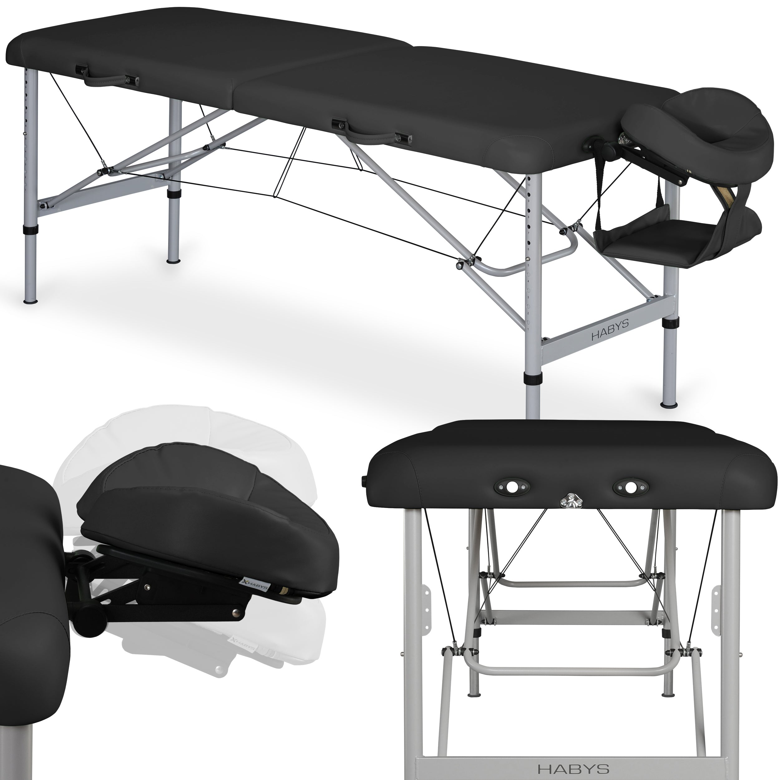 Massagebord Aero Alu 60 Vinyl flex K015 sort