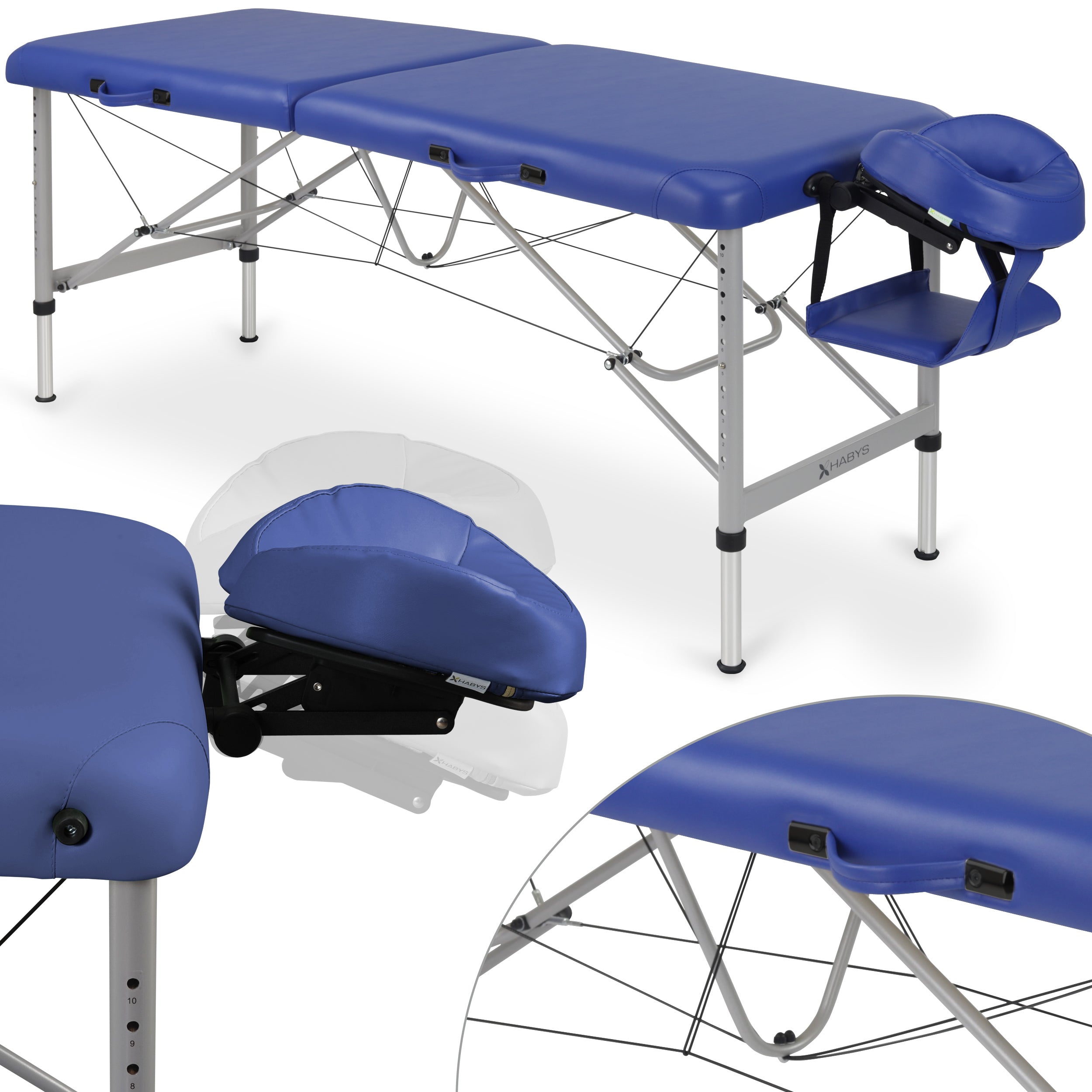 Massagebord Aero Stabila Alu 60 Vinyl flex K012 marineblå