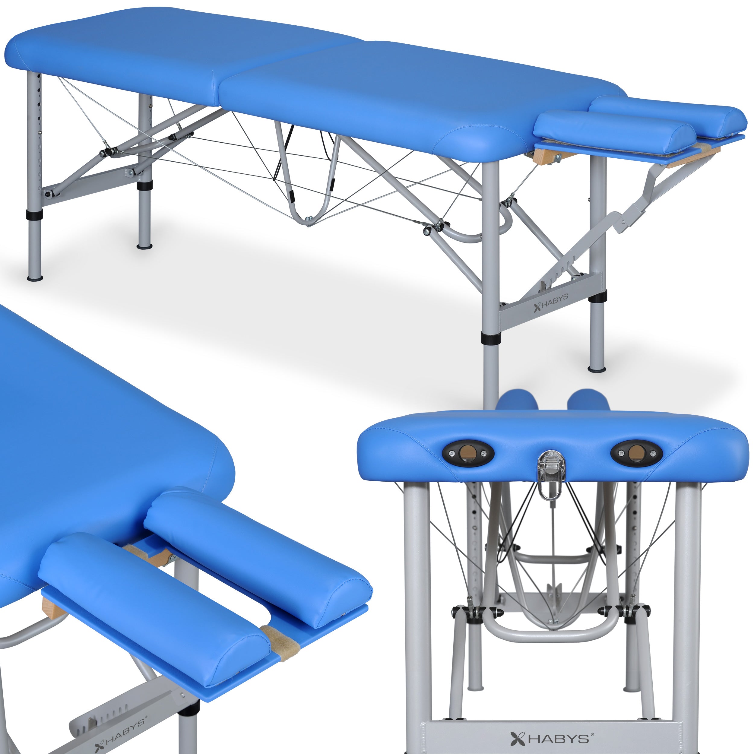 Massagebord Chiro Ultralux 19 Alu Vinyl flex K023 blå
