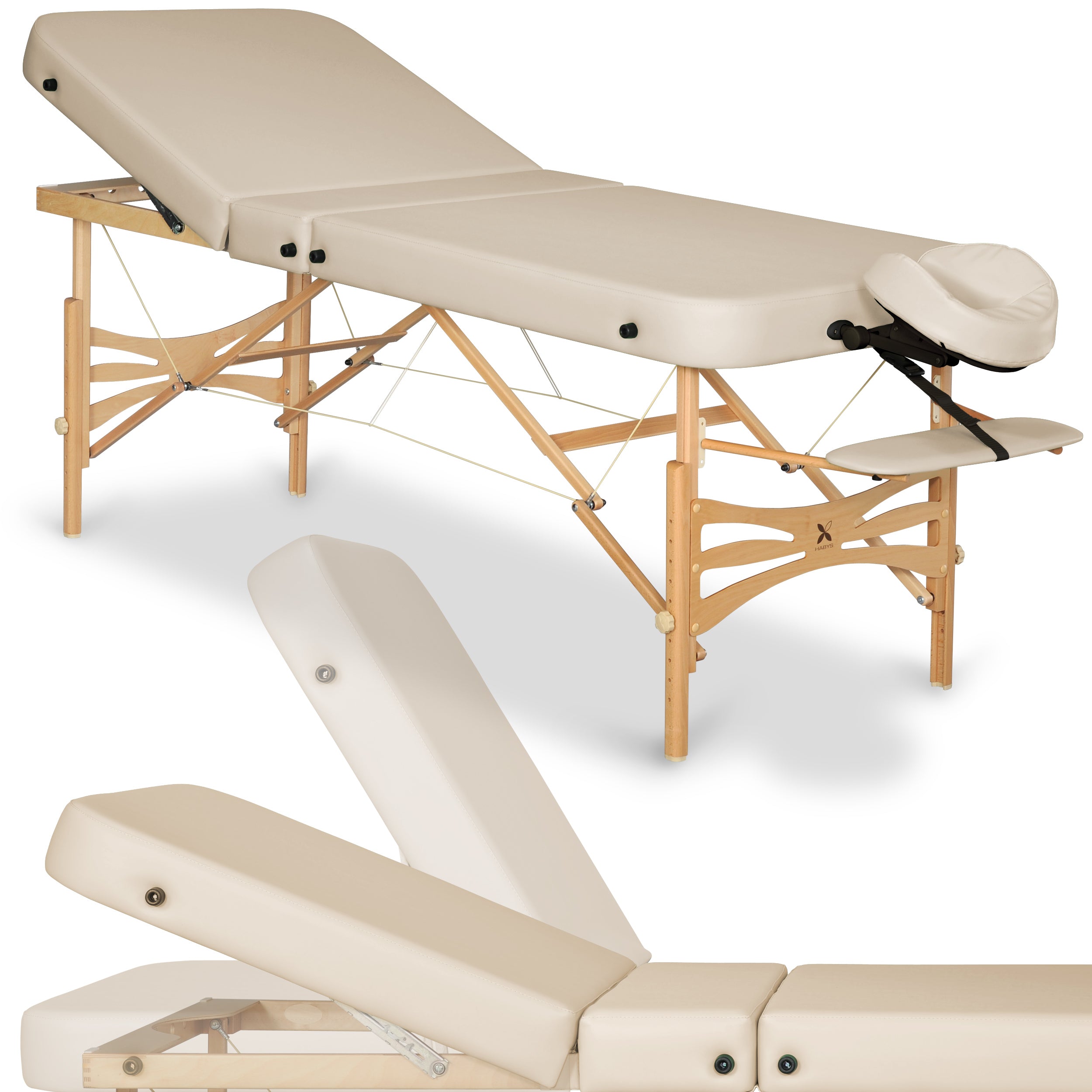 Massagebord Gallo Plus Lys træ 76 Vinyl flex K033 beige