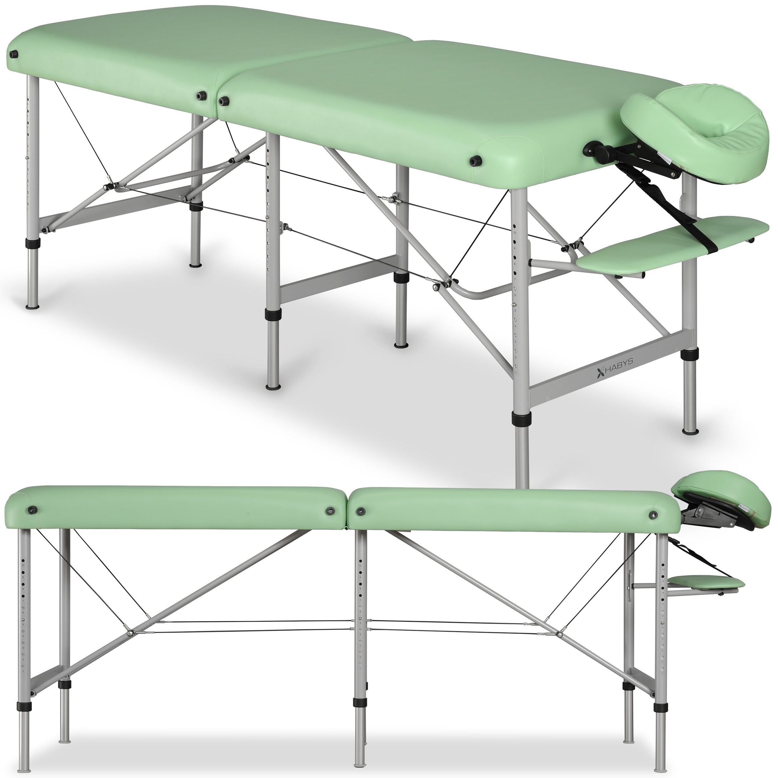 Massagebord Medmal Alu 70 Vinyl flex K022 grøn