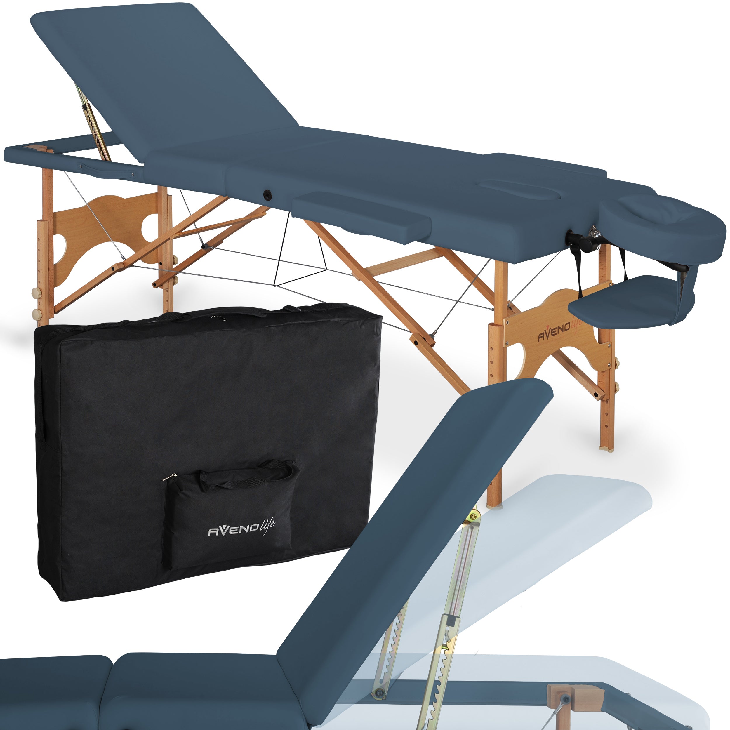 Massagebord Eden matt touch K102 Agatblå