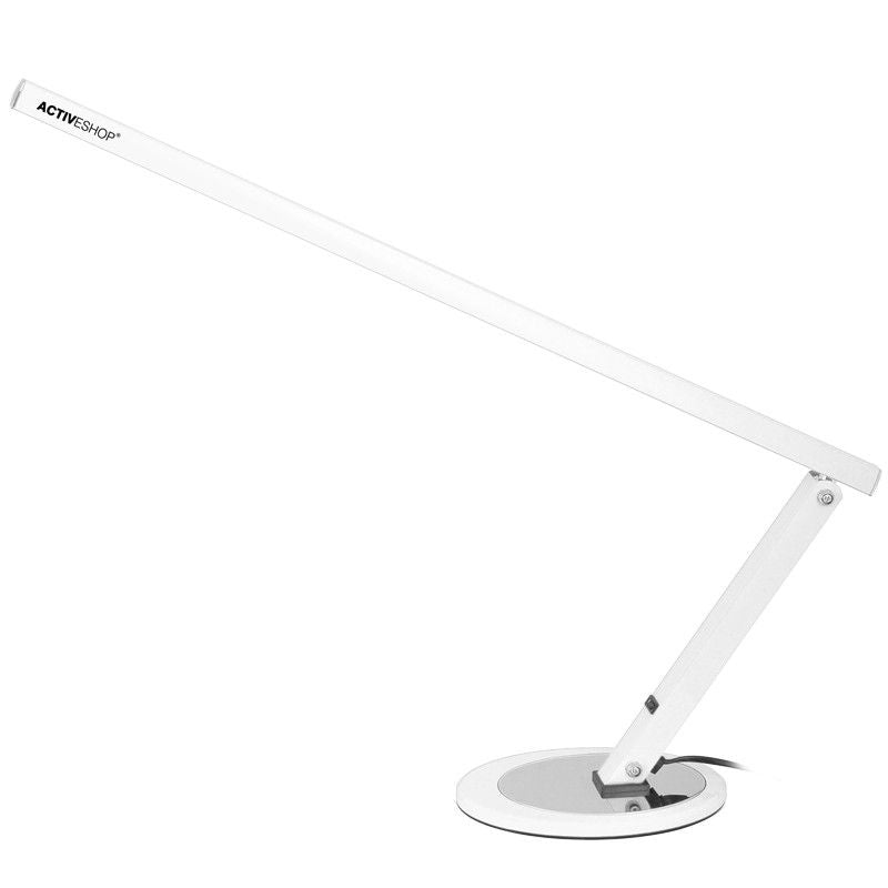 Hvid led slank bordlampe