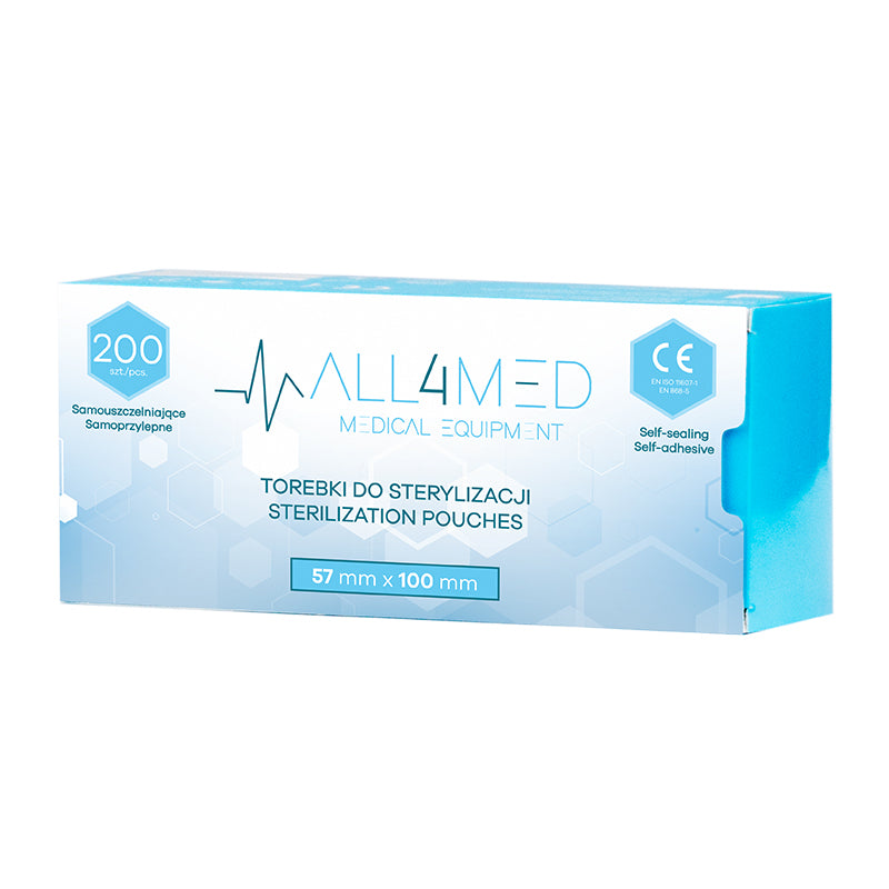 All4med autoklaverbare poser 57 mm x 100 mm 200 stk.