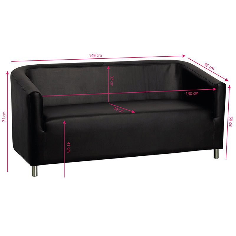 Gabbiano sofa til venteværelset m021 sort