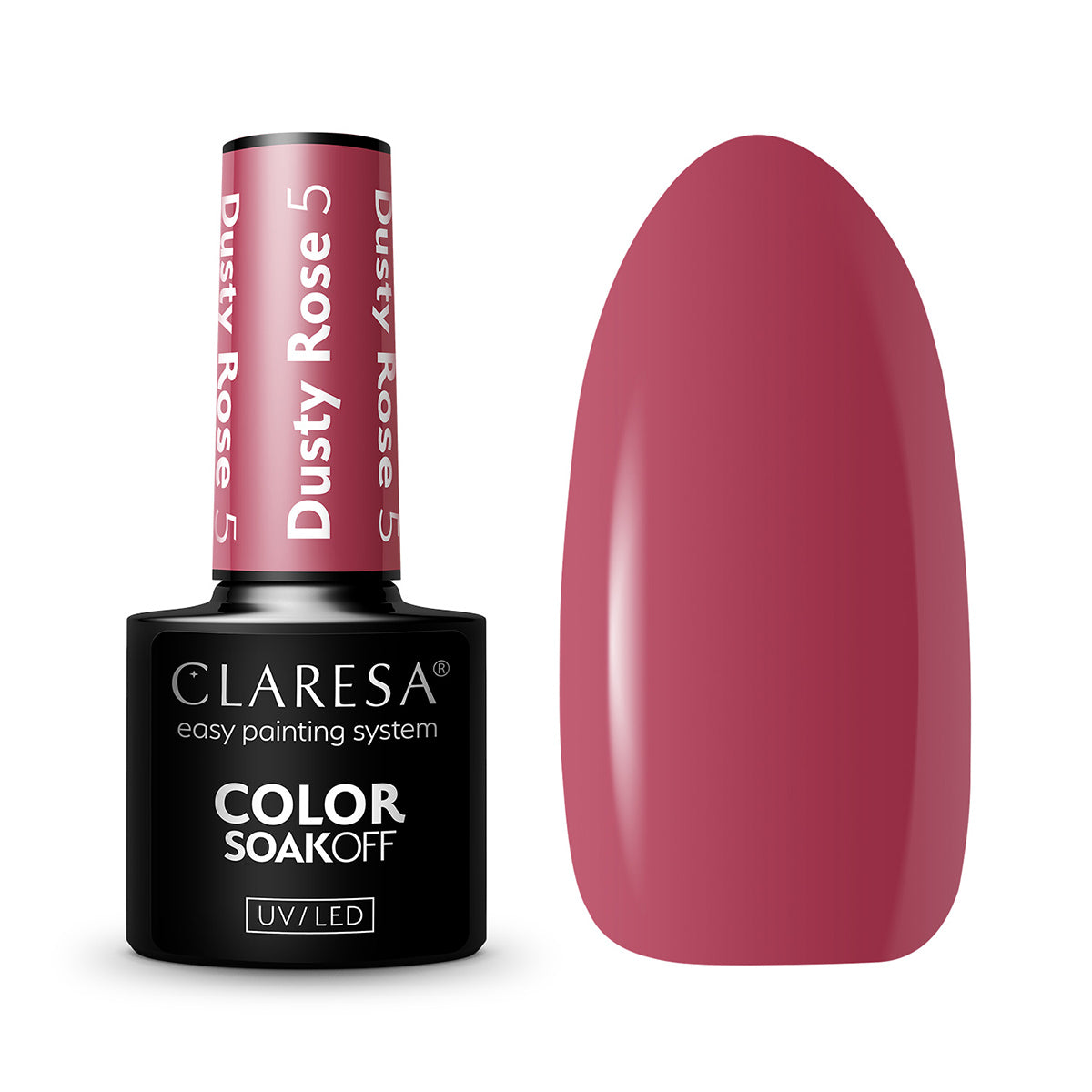 CLARESA Hybrid neglelak STØVET ROSA 5 -5 g